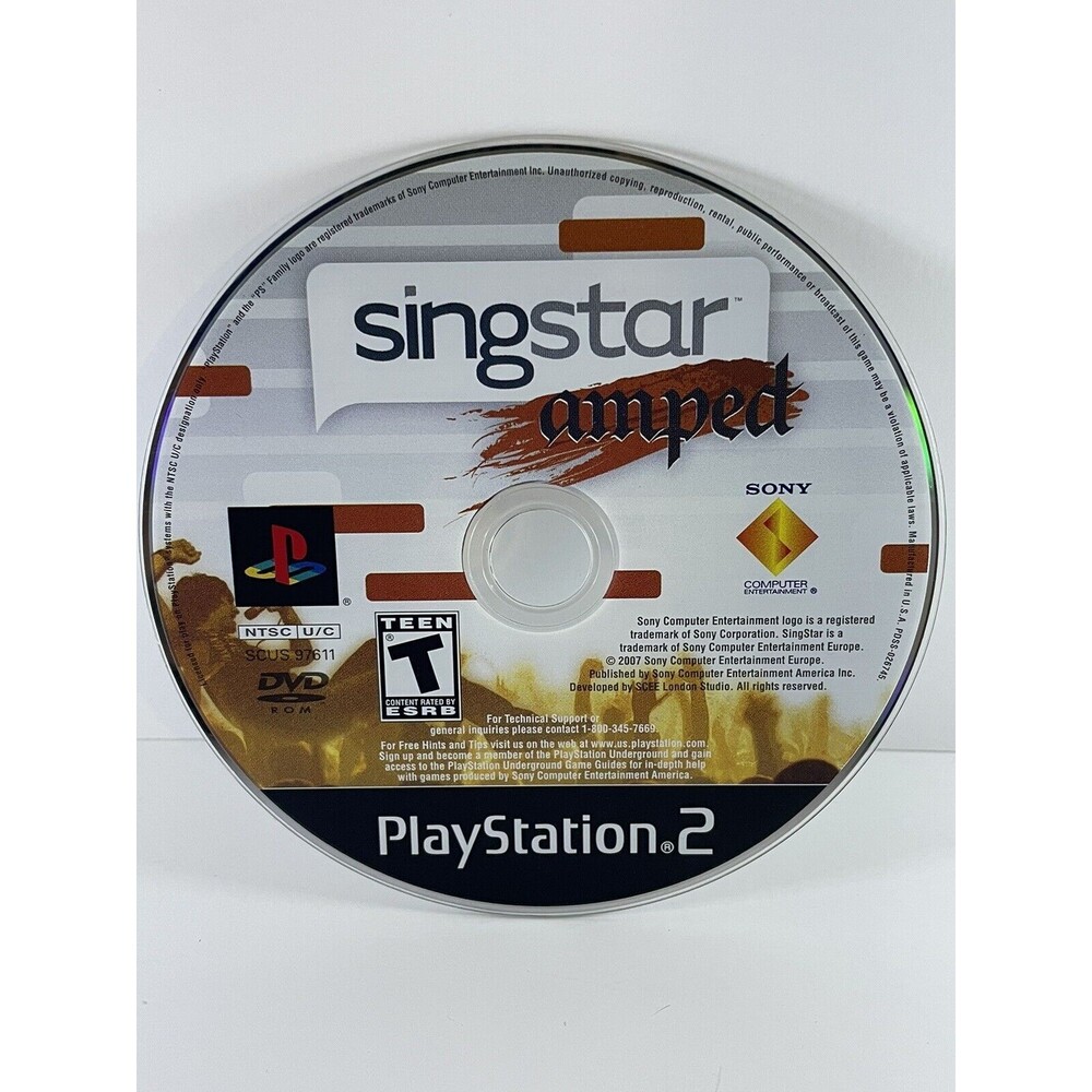 SingStar Amped (PlayStation 2 PS2)   *DISC ONLY*